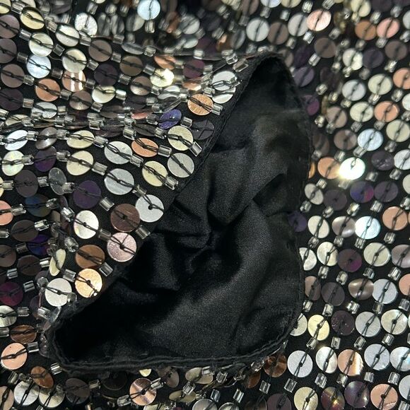 Parker Black Metallic Sequin Shift Dress – Size 0 - EUC - Picture 7 of 7